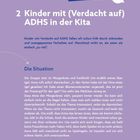 „Sie muss immer dazwischenreden“  
2 Kinder mit (Verdacht auf) ADHS in der Kita  
Die Situation  
Text beschreibt eine Situation im Morgenkreis.