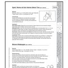 Spielideen für Kinder mit Biene Tine. Sommer; ab 4 Jahren. Ideen: Reimspiel, Bildgeschichte. Material und Anleitung im Text.