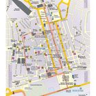 Tour 1: Baixa und Chiado. Stadtplan von Lissabon mit Straßennamen und Sehenswürdigkeiten.