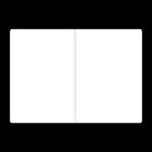 Leeres aufgeschlagenes Notizbuch mit weißem Papier.