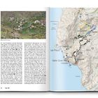 Links Text über einen Wanderweg bei El Guro. Rechts eine Karte mit Routen, Parkplatz-Icons und Ortsnamen wie "La Calera".