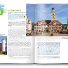 Tour 4, Tourstart, Deutsches Ordensschloss in Bad Mergentheim, Marktplatz mit Zwillingshäusern in Bad Mergentheim.