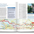 "Auf zum Roland! Rundtour von Rotenburg über Sottrum, Lilienthal, Bremen und Oyten. Schöner Speicher in Rotenburg. Eine Karte zeigt die Route. Links ein Textblock, rechts ein Info-Kasten, Bild oben rechts."