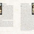 Links: „Nicht tun“. Rechts: „Vergebung & Vertrauen“. Beide Seiten zeigen ein Gemälde mit einer Figur. Texte sind Fließtext.