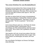 Kapitelüberschrift: Grenzen setzen lernen. Es beginnt mit einem kleinen Nein. Der Anfang von Grenzen und Befreiung.