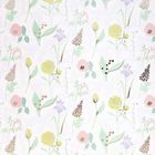 Illustration mit verschiedenen Blumenmotiven in Pastellfarben auf hellem Hintergrund.