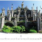 Isola Bella. Unten sind Zahlen von 1 bis 31. Mehrere Statuen auf einer beeindruckenden Gartenanlage.