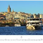 Text: „Bosporus“, Zahlen 1-31, 8 markiert. Vordergrund: Schiffe auf dem Wasser. Hintergrund: Stadtansicht mit Turm.
