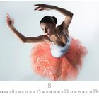 "CASARES EDITION, 8" zeigt eine Ballerina in einem verzierten orangefarbenen Tutu, elegant tanzend von oben betrachtet.