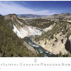 "Yellowstone River", Nummern 1-30, "8", "CASARES EDITION". Fluss in einer bewaldeten Schlucht, umgeben von Bergen.