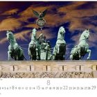 „Quadriga Brandenburger Tor“, darunter Zahlen 1-31 und „8“. Eine Skulptur mit einer Göttin, die einen Vierergespann lenkt.