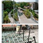 Fig. 2: Sensoren an der Streicker Bridge, Princeton. Fig. 3: Sensoreninstallation 2009. Oben: Brücke, unten: Bauarbeiten.