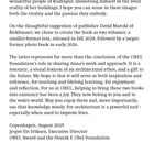 Text spricht über ein Buchprojekt. Es gibt Details zur Veröffentlichung in zwei Bänden, beginnend im Herbst 2024.