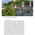 Tauernradwegrunde: Salzburg im Abendlicht vor einer Hügellandschaft mit historischen Gebäuden, einer Festung und grüner Natur.