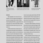 Texte: Informationen über Helen Frankenthalers Leben von 1928-1950, einschließlich ihrer Familie, Ausbildung und Reisen.

Links: Eine Schwarzweißaufnahme einer Familie am Strand. 

Mitte: Zwei Frauen und ein Mann malen in einem Atelier. 

Rechts: Zwei Frauen stehen auf einer Straße mit Gebäuden im Hintergrund.