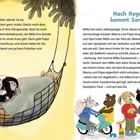 Links: Ein Affe mit Kind in Hängematte. Rechts: Eine Gruppe bunter, fröhlicher Tiere mit verschiedenen Accessoires.