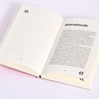 Seite mit dem Wort „lebensfreude“. Text über das Erhalten von Optimismus und Liebe. Seitennummern: 118, 119.