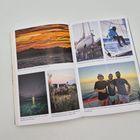 "Abendrot über der Baja California, Mexiko im Juli 2020. Bootsarbeiten in Puerto Vallarta, Februar 2021." Fünf Fotos in einer offenen Zeitschrift.