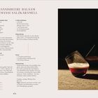 Johannisbeere Balsam Kalamanzi Salzkaramell. Rezept mit Zutaten und Zubereitung. Zwei schräg stehende Gläser mit Getränken.