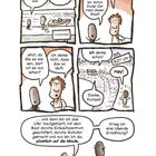 Comic mit einem Gespräch über ein schnelles Boot am Flussufer, Action Dude will es ausleihen und erlebt ein Abenteuer.