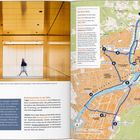Texte beschreiben eine leichte Radtour in Bozen, mit Stopps und Sehenswürdigkeiten. Links ein Foto von moderner Architektur.