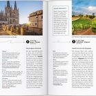 1. & 2. Tag: Burgos. 3. & 4. Tag: Burgos – Valladolid. 5. & 6. Tag: Valladolid – Segovia. Bild der Kathedrale und Weinreben.