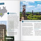 "Die Alternativen" auf einer Karte von NRW. Artikel über Panarbora und das Ruhrmuseum, mit Bildern des Waldes und Stahlstrukturen.