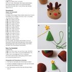 Eine Anleitung zum Häkeln von Ohren, Tannenbaum und Stern, mit Fotos von Amigurumi und Häkelarbeiten.