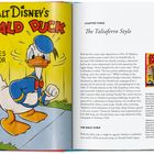 Linke Seite: "Walt Disney's Donald Duck, 10¢, 64 PAGES IN COLOR". Illustration von Donald Duck in blauer Marineuniform.