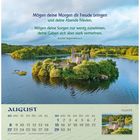 "Mögen deine Morgen dir Freude bringen und deine Abende Frieden. Irischer Segenswunsch. August Kalenderblatt."