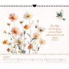Text: "Euer Herz soll sich freuen, und eure Freude soll niemand von euch nehmen. Johannes 16,22." Illustration mit Blumen und Vogel.