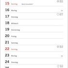 Kalender für August. Illustration: Drei Personen an einem Tisch mit einem großen Tintenfisch.