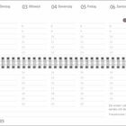 Kalenderseite: 01-07, Montag bis Sonntag, Februar Woche 05. Zitat: "Die ersten Liebesbriefe werden mit den Augen verschickt."