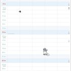 Kalenderseite für August, Wochentage und Daten in Blau, Feiertage in Rot. Illustration mit Tieren oben und unten.