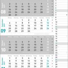 Kalender für August bis November 2027 mit Feiertagen wie Nationalfeiertag CH und Tag der Deutschen Einheit.