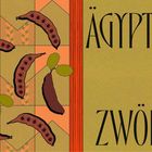 „ÄGYPTEN ZWÖLF“ in schwarzer Schrift. Links: Illustration von braunen Bohnen auf orange-beigem geometrischem Muster.