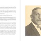 Text beschreibt medizinische Vorträge und Publikationen von Graff. Rechts ist ein Porträt eines Mannes im Anzug mit Fliege.