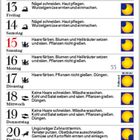 Kalender für August 2027. Tägliche Tipps wie Haare schneiden, Pflanzen gießen, und Mondphasen angezeigt.