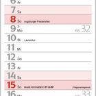 "August 2027" steht unten. Ein Kalender mit Feiertagen: Bundesfeier am 1., Friedensfest am 8., Mariä Himmelfahrt am 15.