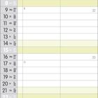 Kalenderseite für August 2027, beginnend mit dem 1. August, Wochen horizontal in Gelb-Schattierungen.