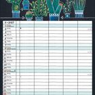 „August 2027“ steht oben, darunter sind bunte Kaktus-Illustrationen. Unten gibt es einen Kalender mit Wochentagen.