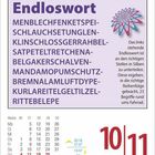 Endloswort-Rätsel mit Kalender vom 10. und 11. Juli. Enthält eine Grafik und Anweisungen zu einem Silbenrätsel.