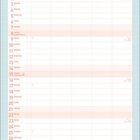 Kalender für August 2027, Zitat: "Man muss mit allem rechnen – auch mit dem Guten." Illustration eines Fahrrads mit Blumen.