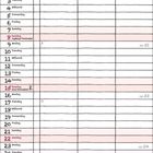 Kalender für August 2027. Tage von Sonntag bis Montag. Oben bunte Brombeeren und Blumen als Illustration.