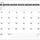 Kalenderblatt für August 2027 mit Feiertagen: Bundesfeier am 1., Mariä Himmelfahrt am 15., Maria Himmelfahrt/Staupen am 22.