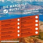 "Die Marco Polo Bucketlist", "Das musst du auf Korfu erlebt haben", 10 Aktivitäten auf Korfu beschrieben; Checklistenstil.
