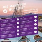 "Die Marco Polo Bucketlist: Das musst du im Chiemgau erlebt haben." Zehn Aktivitäten mit Häkchen in violettem Kasten.