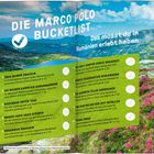 "DIE MARCO POLO BUCKETLIST: Das musst du in Rumänien erlebt haben." Liste von 10 Erlebnissen auf einer Berglandschaft.