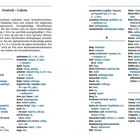 Deutsch – Lakota Wörterlisten. Grundwortschatz und Regeln, einschließlich unregelmäßiger Pluralformen und deutscher Buchstabiertips. Spalten mit alphabetischer Liste von Wörtern A bis C. Spalte links enthält Begriffe wie "Abend", "aber", "Adler" in Deutsch und Lakota. Spalte rechts umfasst Begriffe wie "Baby", "Bach", "brennen".