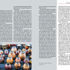 Seite 464, "Mate": Mate ist das Lebenselixier am Rio de la Plata. Mikroaufnahme von bunten Mate-Kalebassen in Buenos Aires.